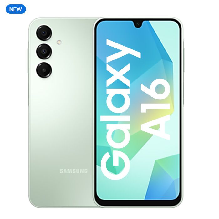 Samsung Galaxy A16 front and back profile